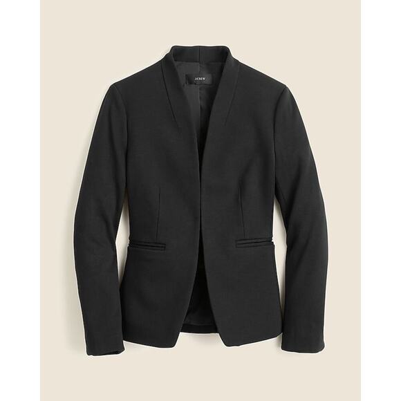 J. Crew Going Out Blazer Stretch Twill Women’s 14 Black Career Professional Chic - Picture 3 of 9